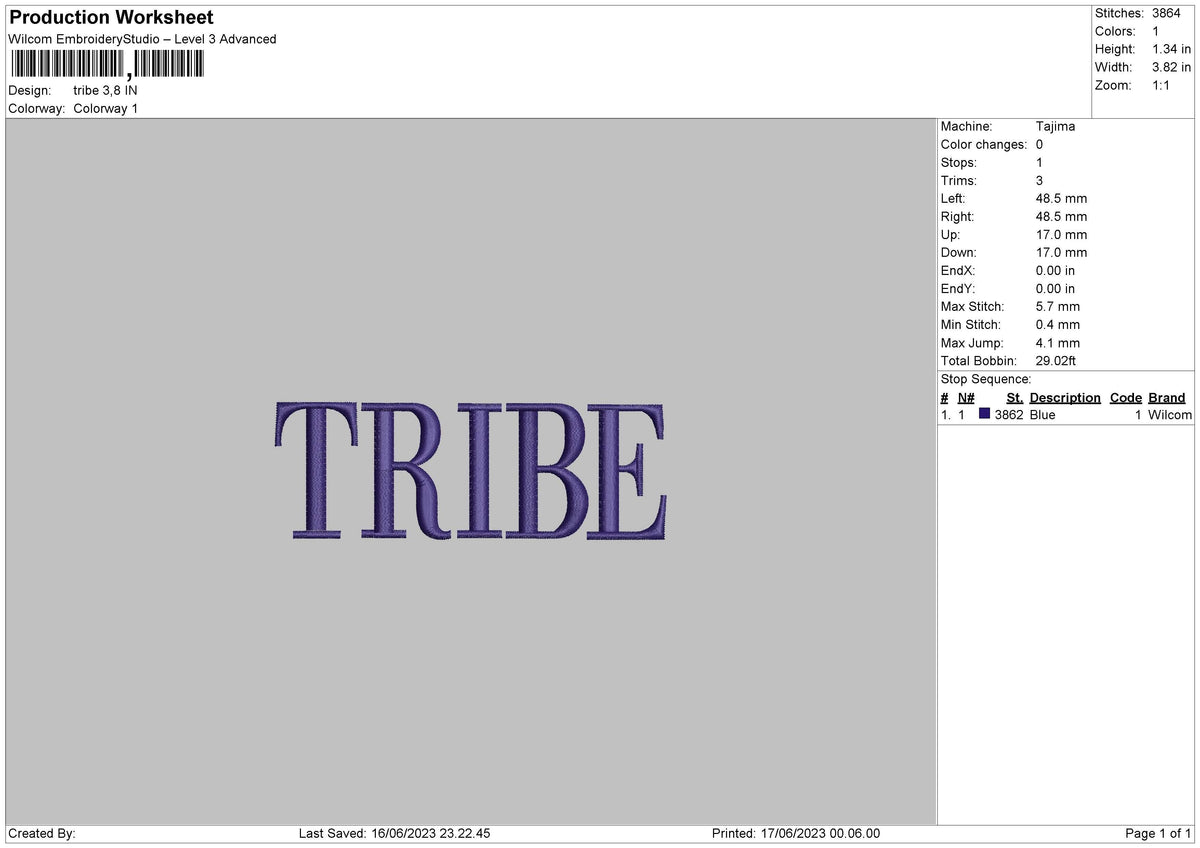 Tribe Embroidery File 6 sizes