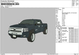 Truck 0801 Embroidery File 6 sizes