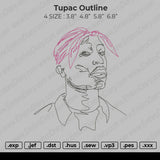 Tupac outline Embroidery