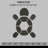 Turtle Flat Embroidery File 6 sizes