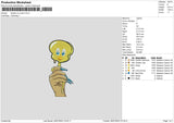 Tweety Ice Cream Embroidery File 6 sizes