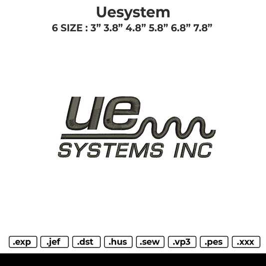 Uesystem Embroidery File 6 size