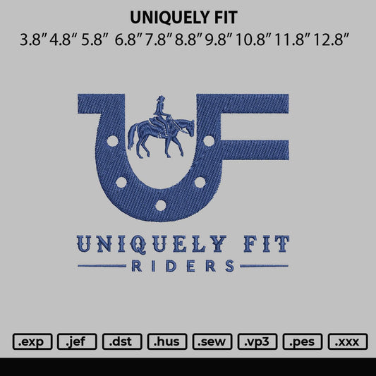 Uniquely Embroidery File 6 sizes