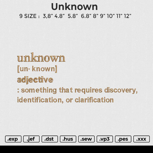 Unknown Embroidery File 6 size