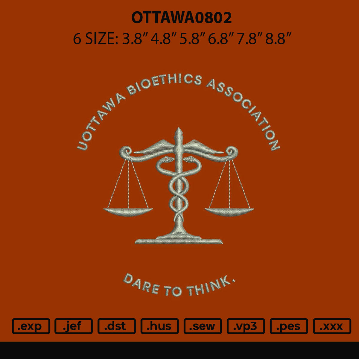 Ottawa0802 Embroidery File 6 sizes