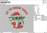 Yodaxmas 1412 Embroidery File 6 sizes
