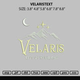 Velaristext Embroidery File 6 sizes