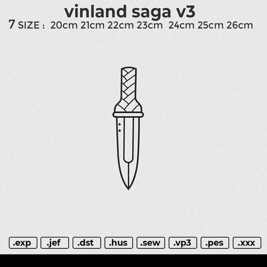Vinland Saga v3 Embroidery File 7 size
