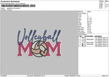 Volleytext 1204 Embroidery File 6 sizes