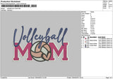 Volleytext 1204 Embroidery File 6 sizes
