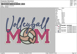 Volleytext 1204 Embroidery File 6 sizes