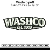 Washco Embroidery File 6 size