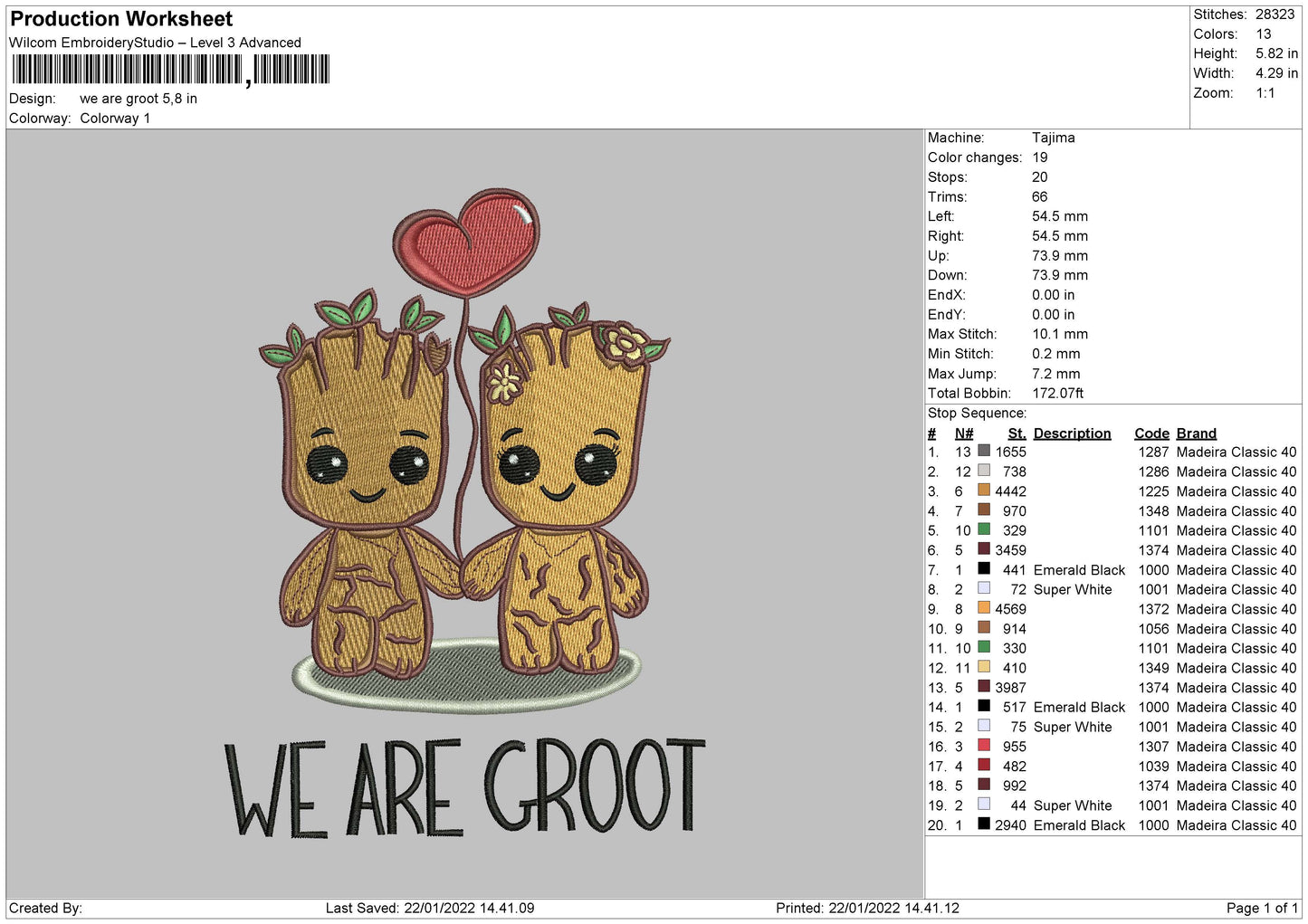We Are Groot Embroidery