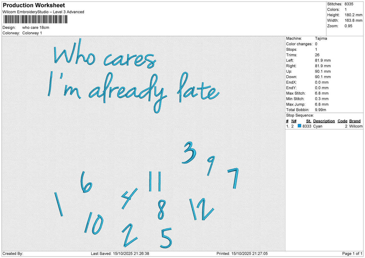 who care Embroidery File 5 size