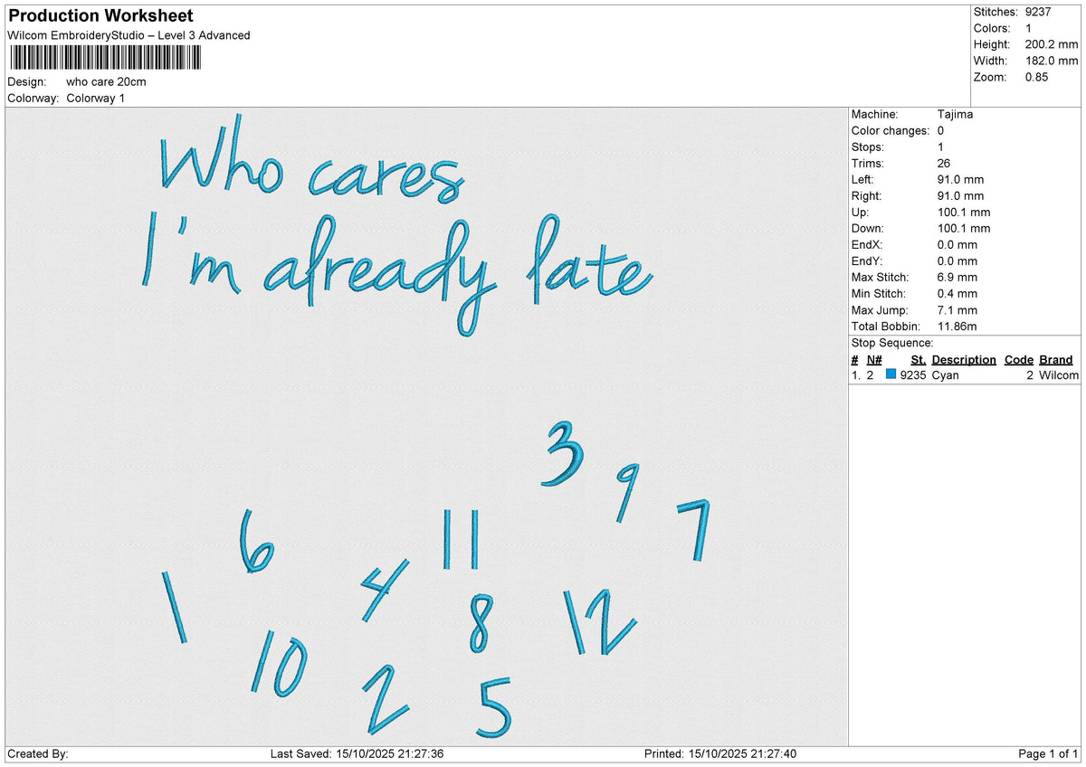 who care Embroidery File 5 size