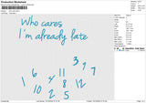 who care Embroidery File 5 size