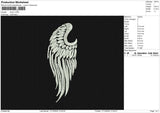 WING 1 WING 2 Embroidery File 10 size