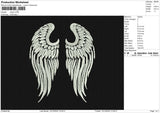 Wings Embroidery File 6 sizes