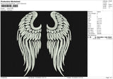 Wings Embroidery File 6 sizes
