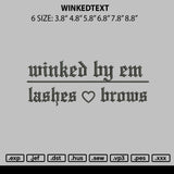 Winkedtext Embroidery File 6 sizes