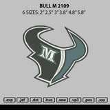 Bull M 2109 Embroidery File 6 sizes