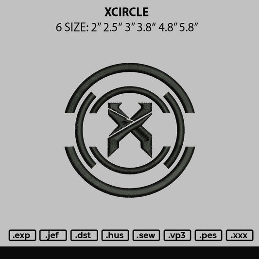 Xcircle Embroidery File 6 sizes