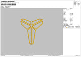 Yellow Logo Embroidery File 6 sizes