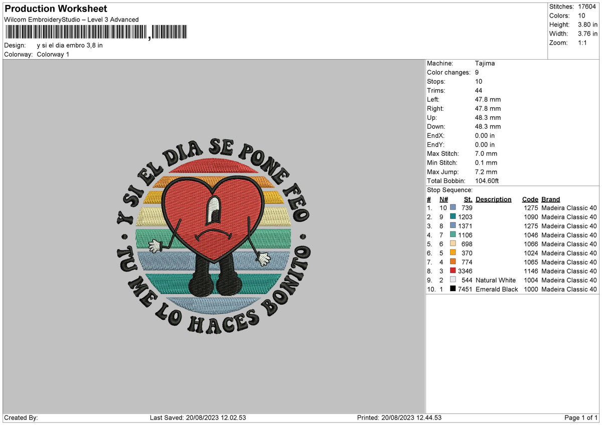 Y Si El Embro Embroidery File 6 sizes