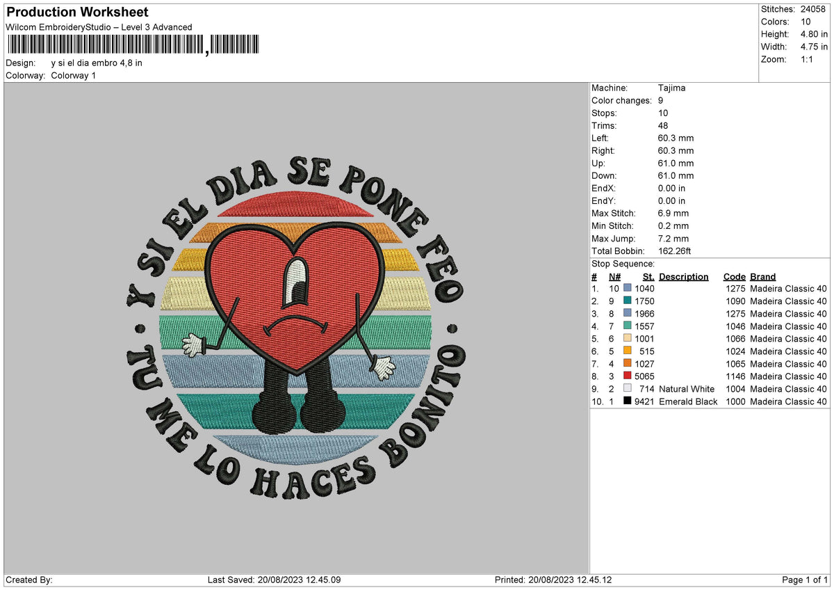 Y Si El Embro Embroidery File 6 sizes