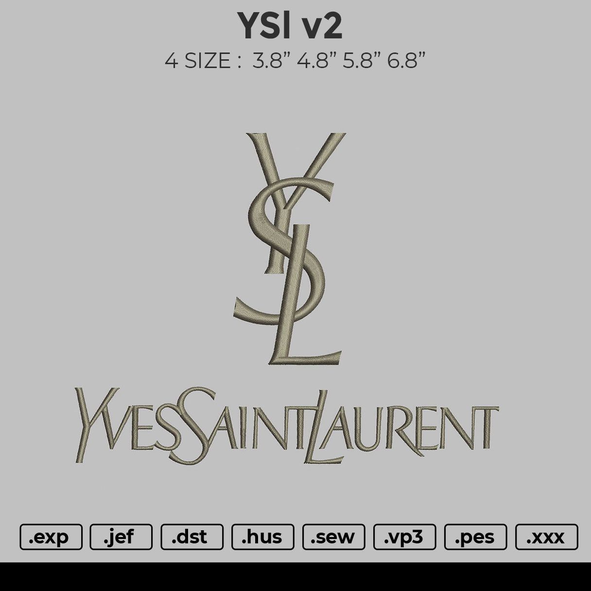 YSL V2 Embroidery