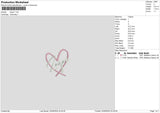 Hearts Names Embroidery 2 File 6 sizes