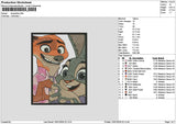 Fox Rabbit 26 Embroidery File 6 sizes