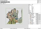 Foxrabbit 1101 V2 Embroidery File 6 sizes