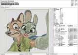 Foxrabbit 1101 V2 Embroidery File 6 sizes