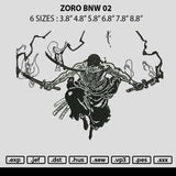 Zoro bnw 02 Embroidery File 6 sizes